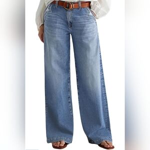 FlaminGals Mid Blue Wide Leg Jeans
